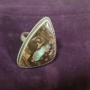 Huge Boulder Opal ring